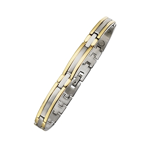 Magnetic Stainless Steel Two-tone Bracelet